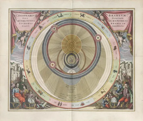 Planisphaerium Braheum by Andreas Cellarius