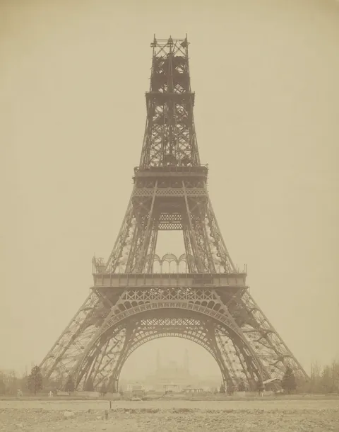 The Eiffel Tower under Construction by Louis-Émile Durandelle