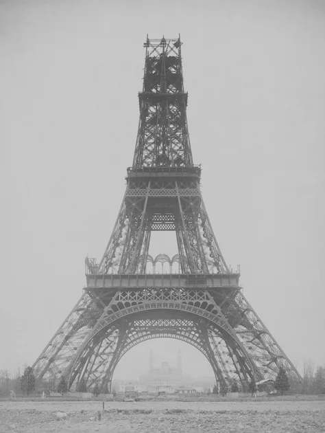 The Eiffel Tower under Construction by Louis-Émile Durandelle as a Kindle lock screen