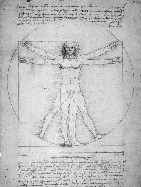 Vitruvian Man by Leonardo da Vinci as a Kindle lock screen