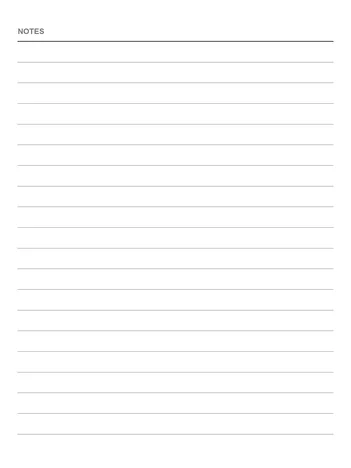 Lined note template for e-ink